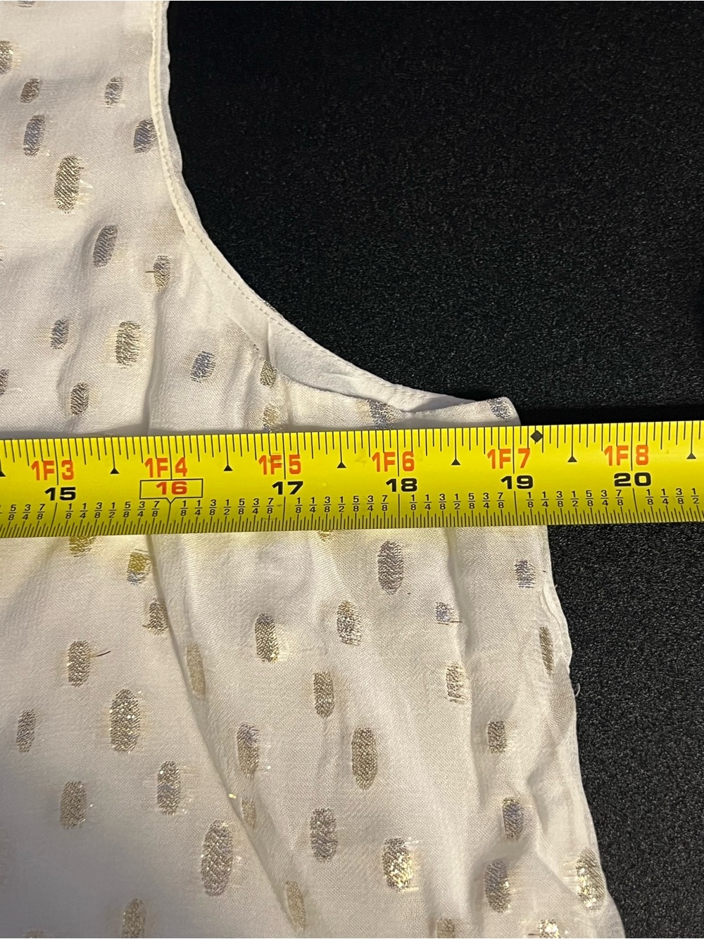 NWT Lilly Pulitzer Coconut Ivory Top with Metallic Gold Dot Print - Picture 5 of 7